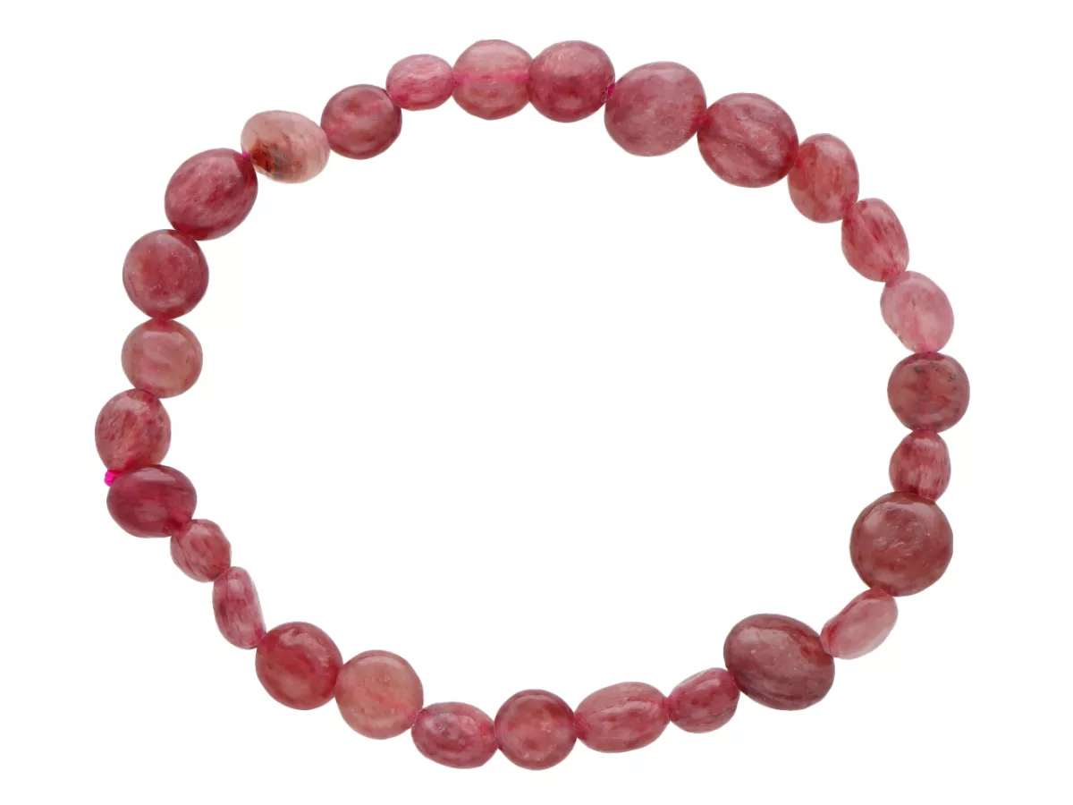 R5F39 BRANSOLETKA KWARC TRUSKAWKOWY