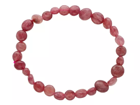 R5F39 BRANSOLETKA KWARC TRUSKAWKOWY