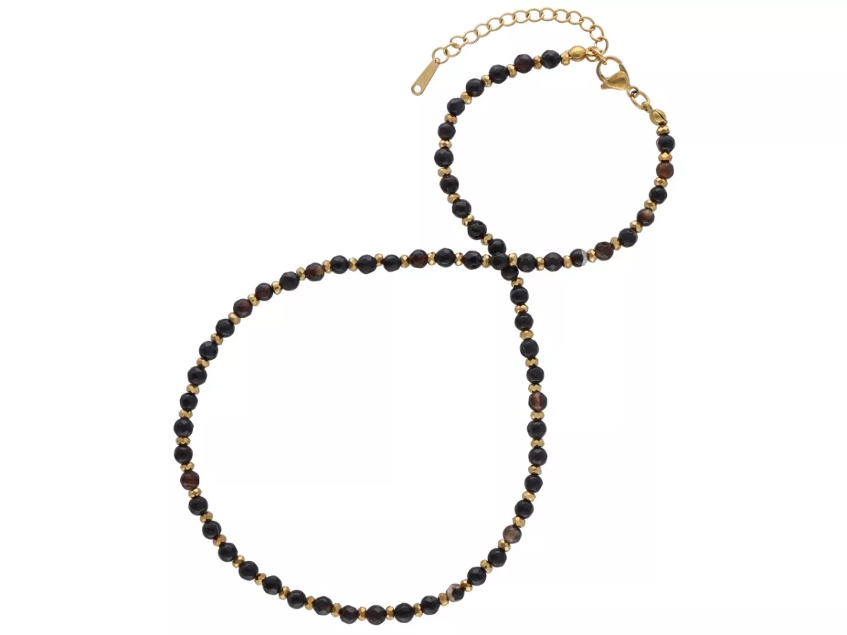 N3P20 NASZYJNIK AGAT I HEMATYT