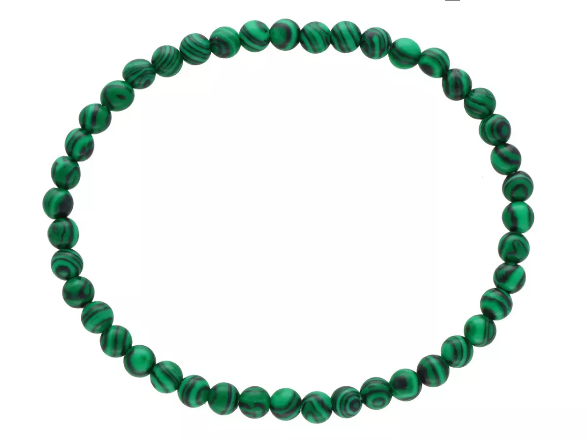 R4U80 BRANSOLETKA MALACHIT KULE 4 mm