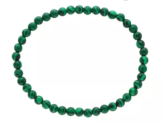R4U80 BRANSOLETKA MALACHIT KULE 4 mm