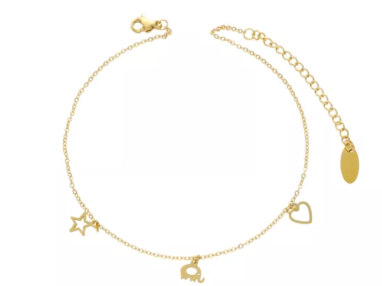 R3N10 BRANSOLETKA NA NOGĘ ZE STALI CHIRURGICZNEJ