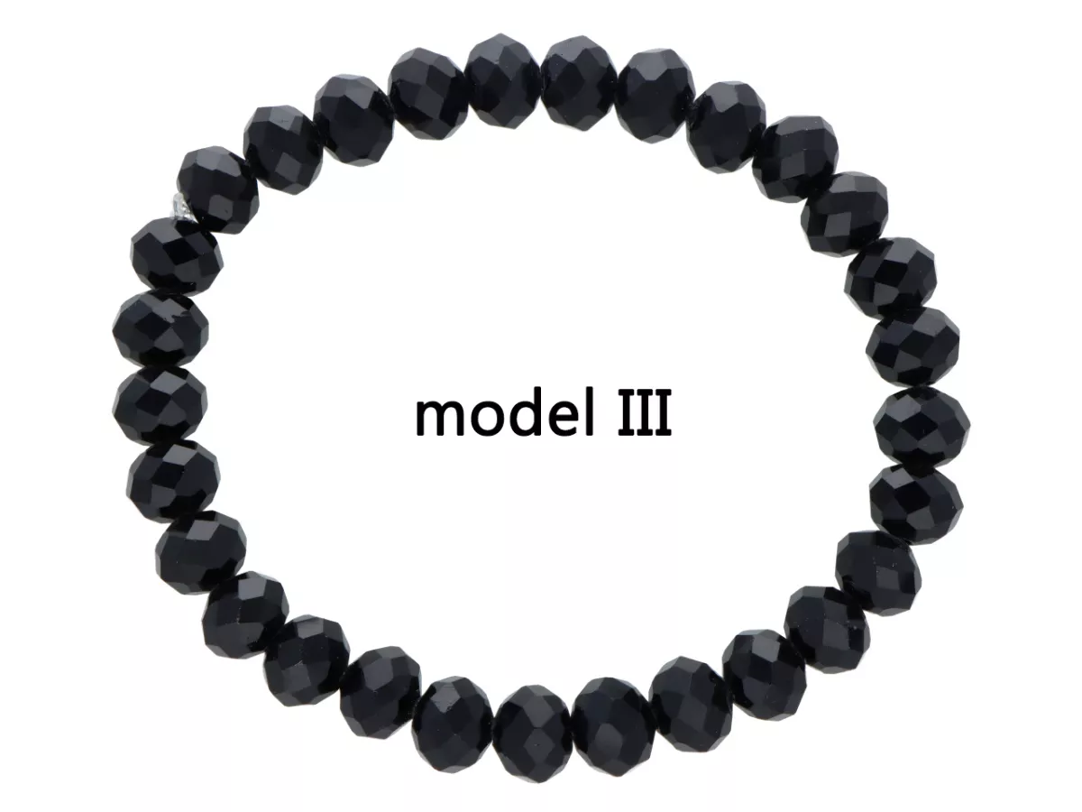 R2X51 BRANSOLETKA KRYSZTAŁKI 8 mm NA GUMCE