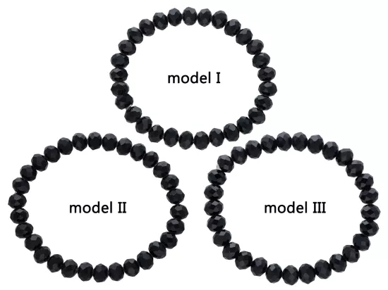 R2X51 BRANSOLETKA KRYSZTAŁKI 8 mm NA GUMCE