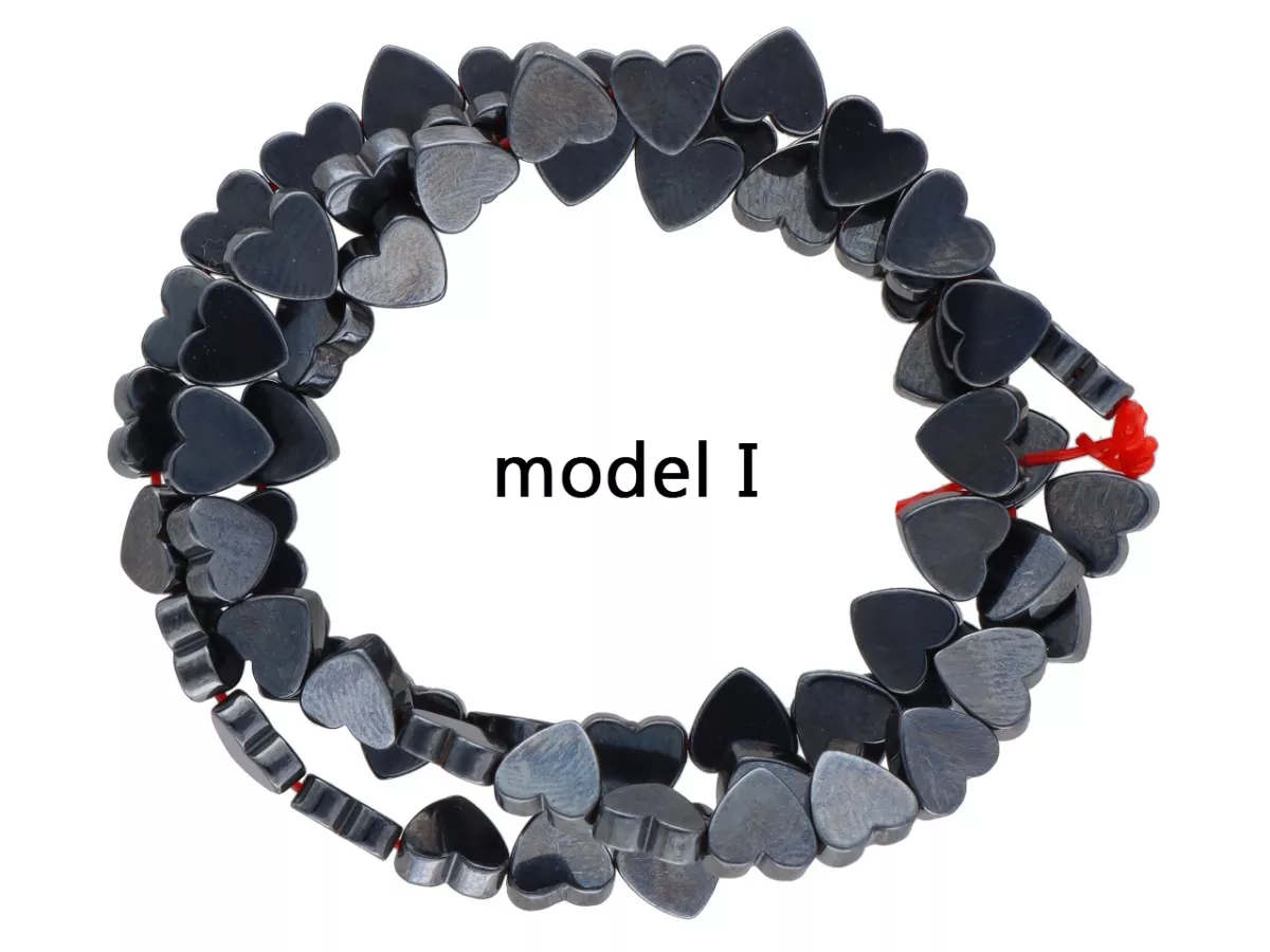 K7F20 HEMATYT SERCE 6/6 mm - 1 SZNUR