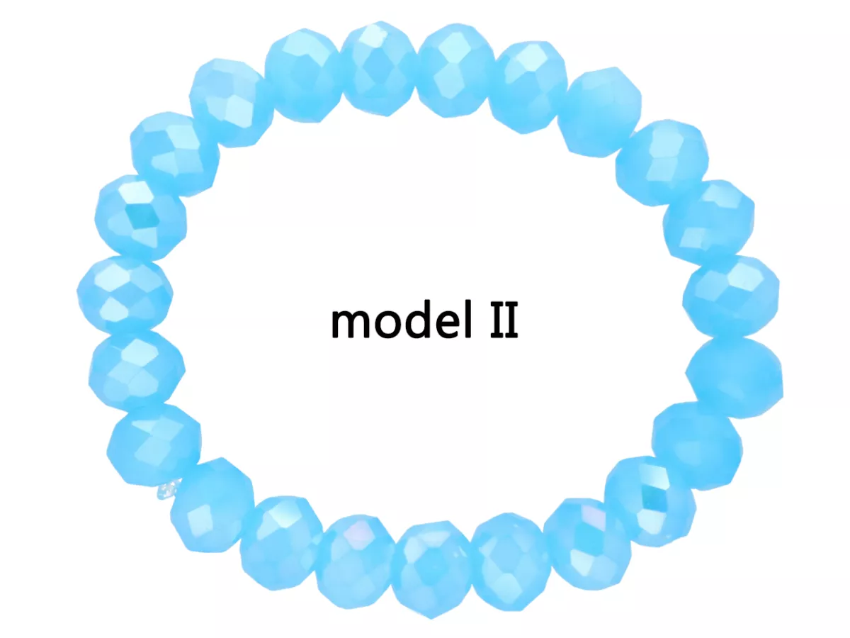 R4H13 BRANSOLETKA KRYSZTAŁKI 10 mm NA GUMCE