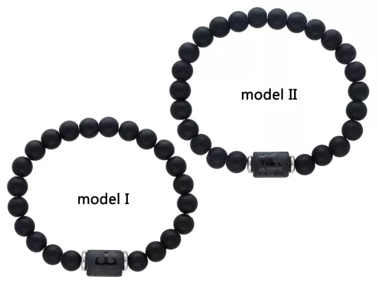 R4E91 BRANSOLETKA LAWA PRASOWANA KULE 8 mm - BARAN