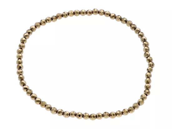 R3N96 BRANSOLETKA HEMATYT KULE FASETOWANE 3 mm