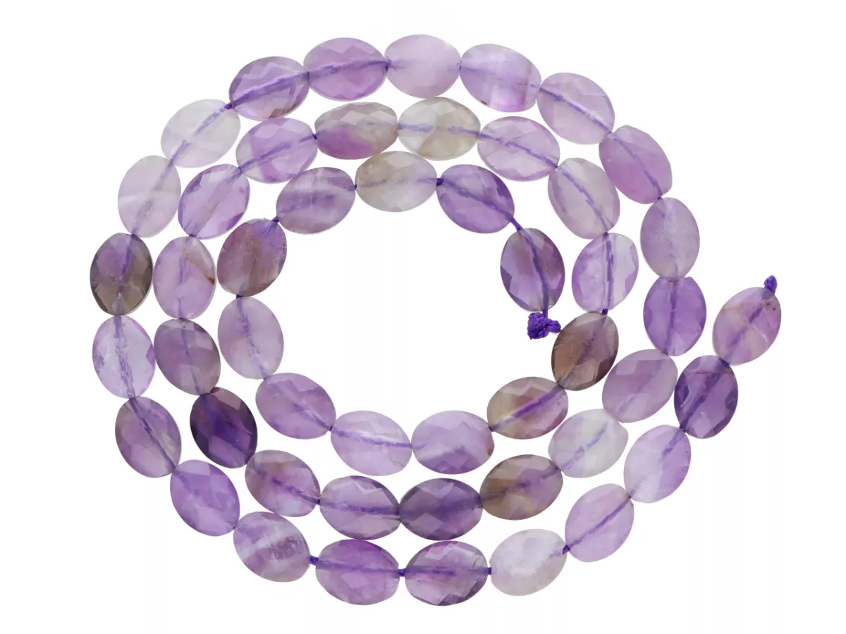 K7P65 AMETYST OWAL FASETOWANY 6/8 mm - 1 SZNUR