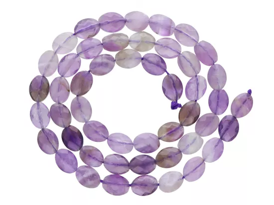 K7P65 AMETYST OWAL FASETOWANY 6/8 mm - 1 SZNUR