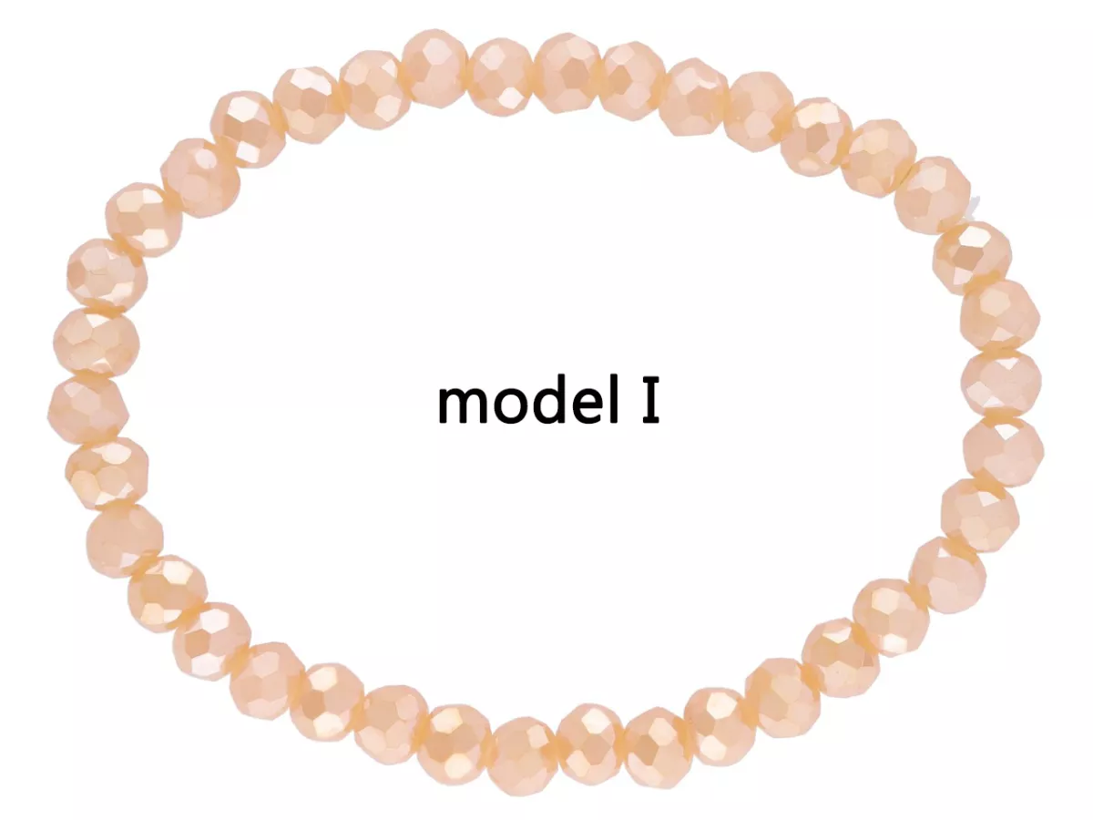 R4G33 BRANSOLETKA KRYSZTAŁKI 6 mm NA GUMCE