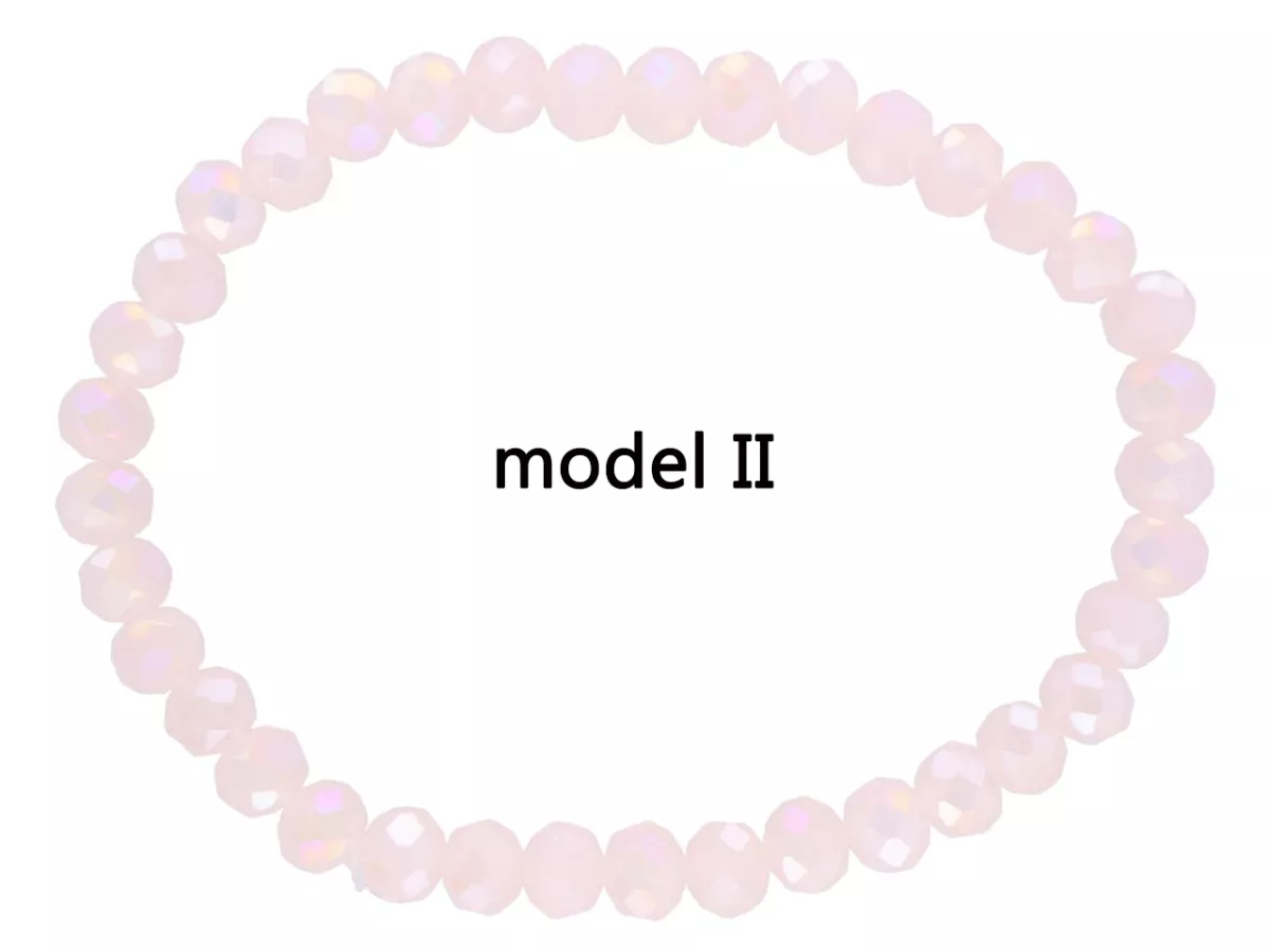 R4G33 BRANSOLETKA KRYSZTAŁKI 6 mm NA GUMCE