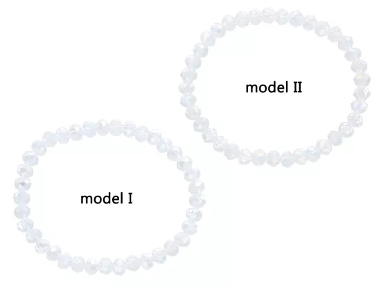 R1D30 BRANSOLETKA KRYSZTAŁKI 6 mm NA GUMCE