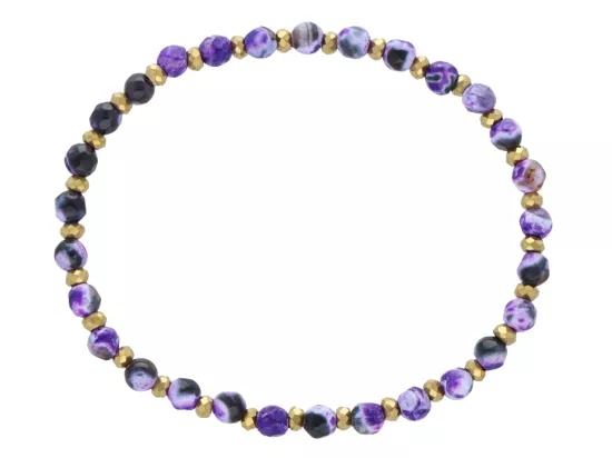 R5D25 BRANSOLETKA AGAT I HEMATYT