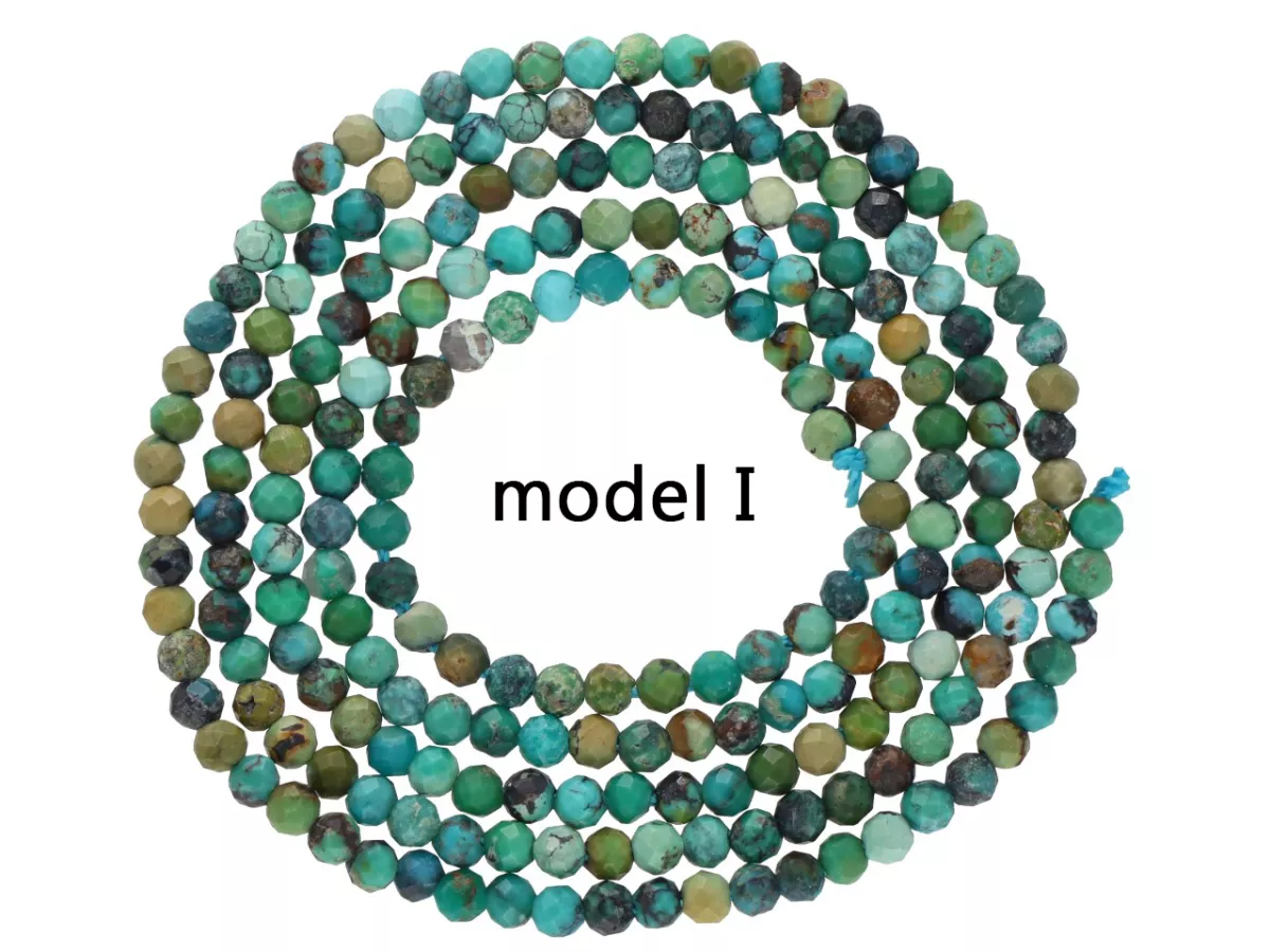 K7A50 TURKUS AFRYKAŃSKI KULE FASETOWANE 2 mm - 1 SZNUR