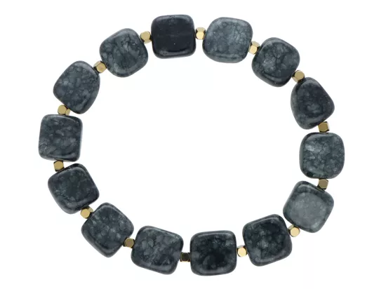 R5D76 BRANSOLETKA AGAT I HEMATYT