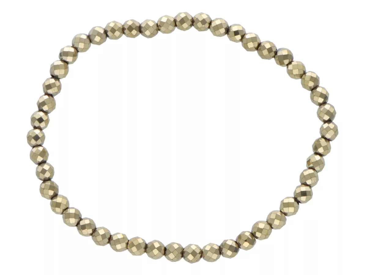 R3N99 BRANSOLETKA HEMATYT KULE FASETOWANE 4 mm