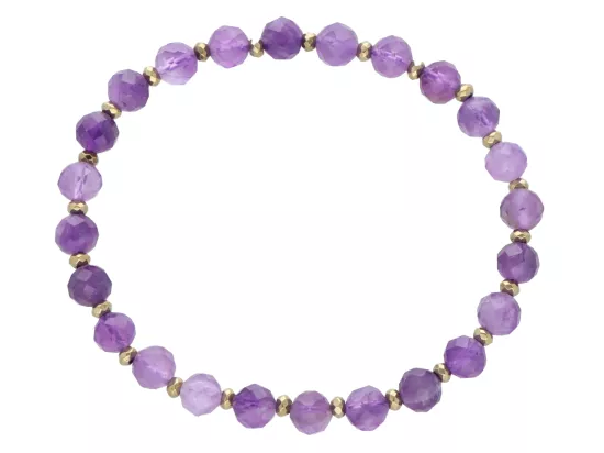 R5B66 BRANSOLETKA AMETYST I HEMATYT