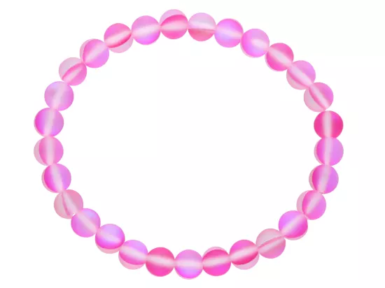 R4N21 BRANSOLETKA CYRKONIA SZKLANA MAT KULE 6,5 mm