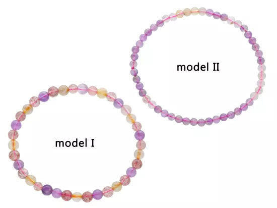 R4J92 BRANSOLETKA CYTRYN I AMETYST KULE