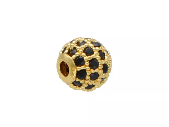 P5L37 PRZEKŁADKA OZDOBNA Z MIEDZI Z CYRKONIAMI - 1 SZTUKA