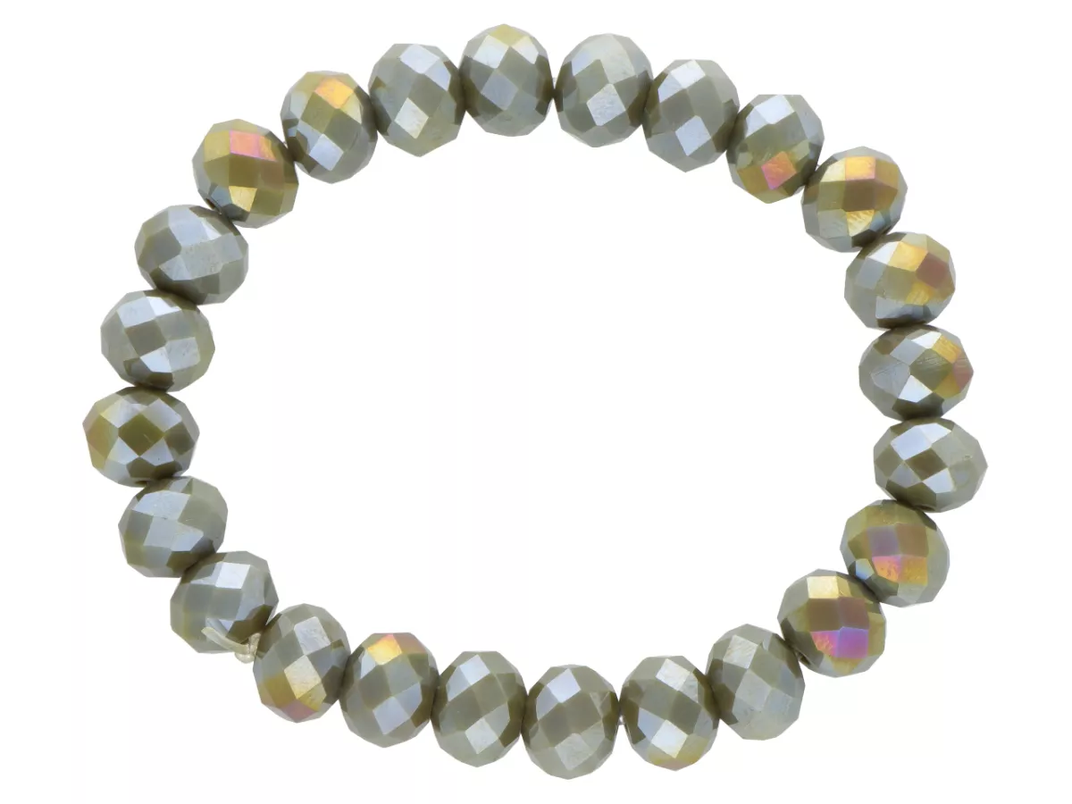 R2T71 BRANSOLETKA KRYSZTAŁKI 10 mm NA GUMCE