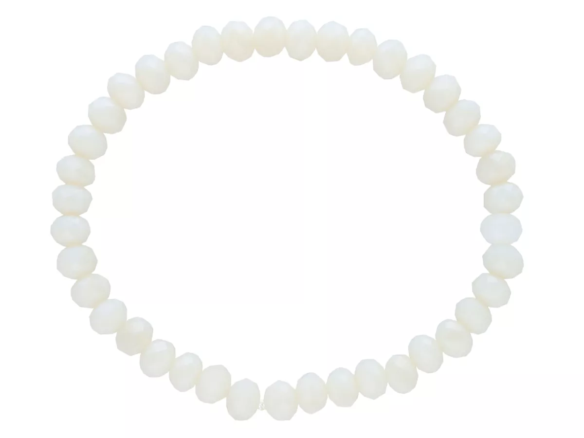 R2A94 BRANSOLETKA KRYSZTAŁKI 6 mm NA GUMCE