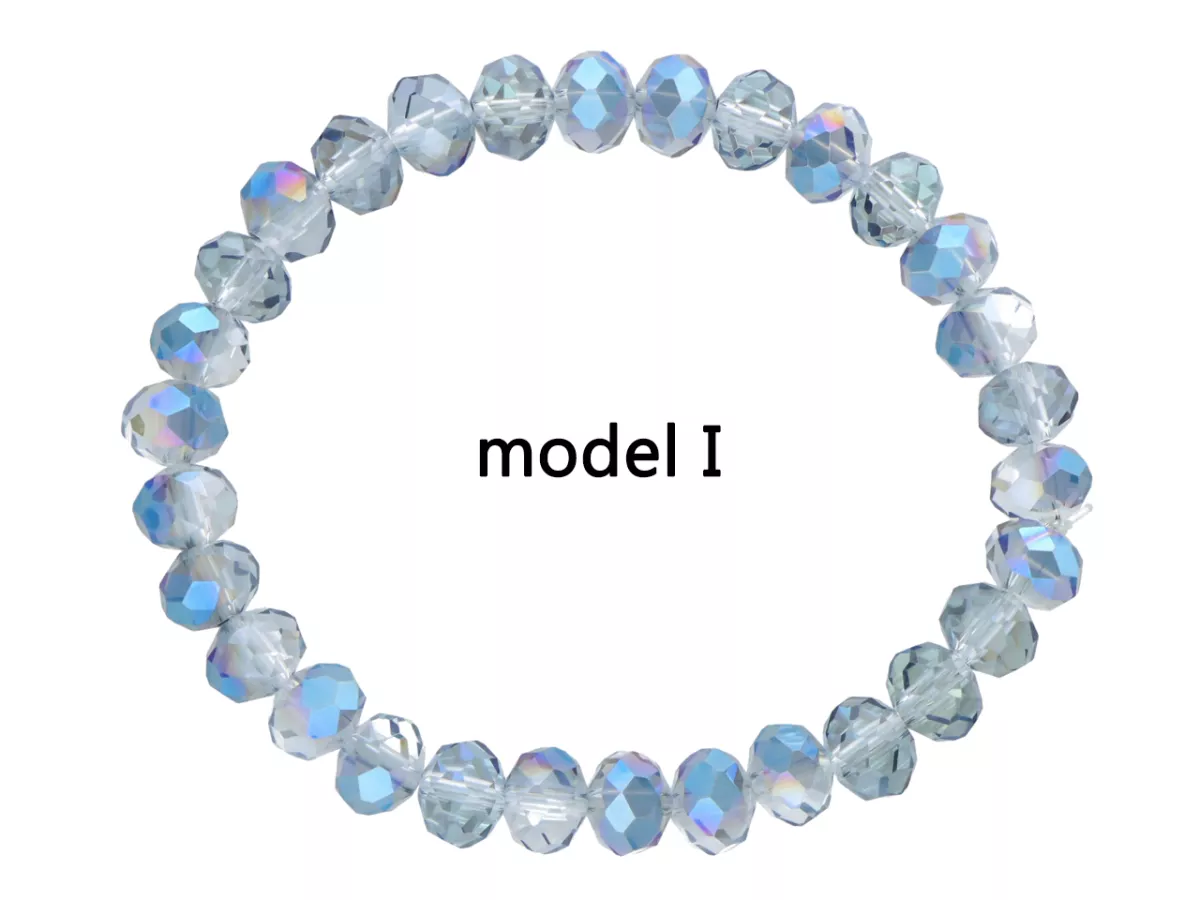 R4G76 BRANSOLETKA KRYSZTAŁKI 8 mm NA GUMCE