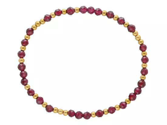 R5E36 BRANSOLETKA GRANAT I STAL CHIRURGICZNA