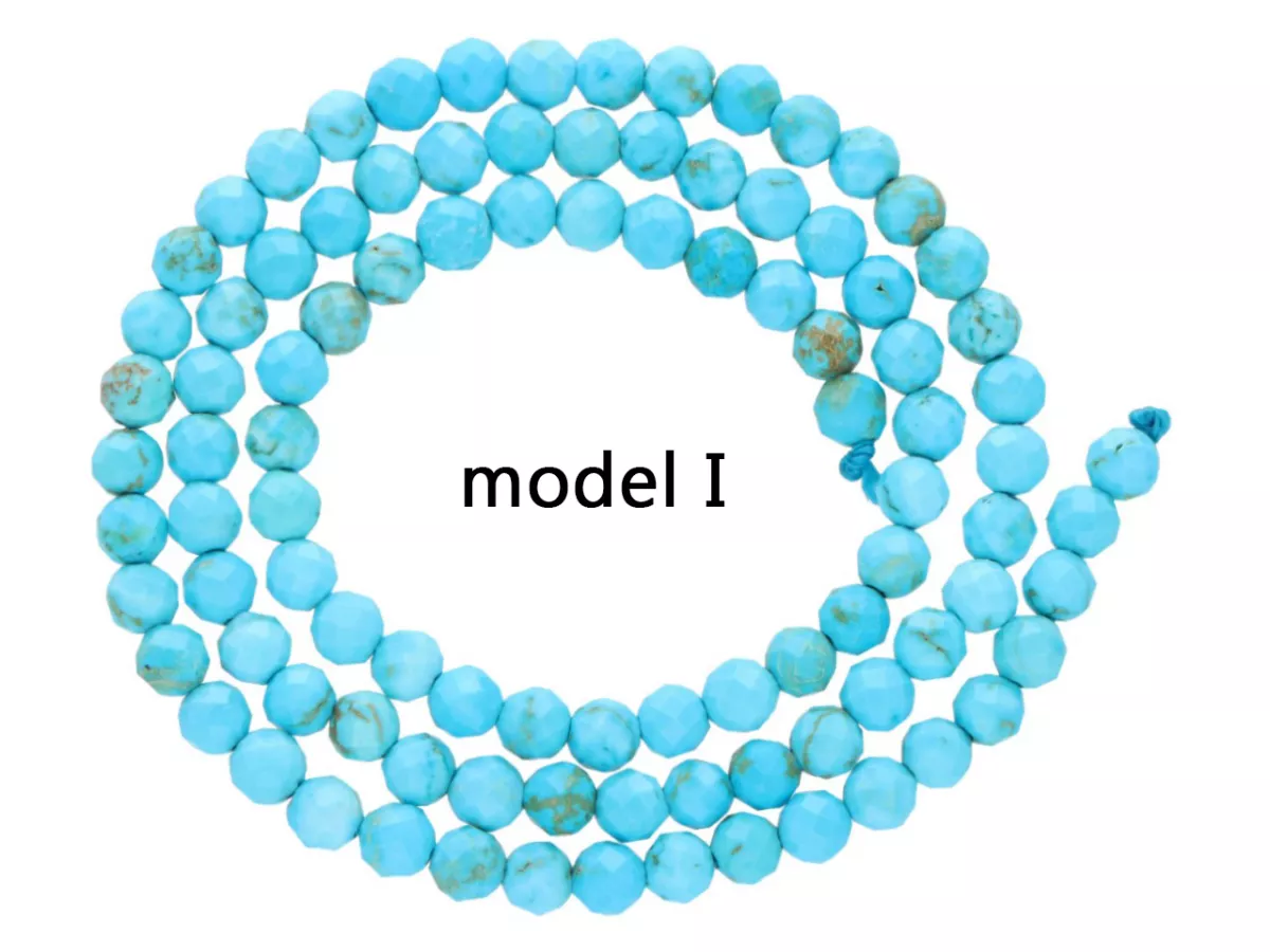 K7N51 TURKUS KULE FASETOWANE 4 mm - 1 SZNUR