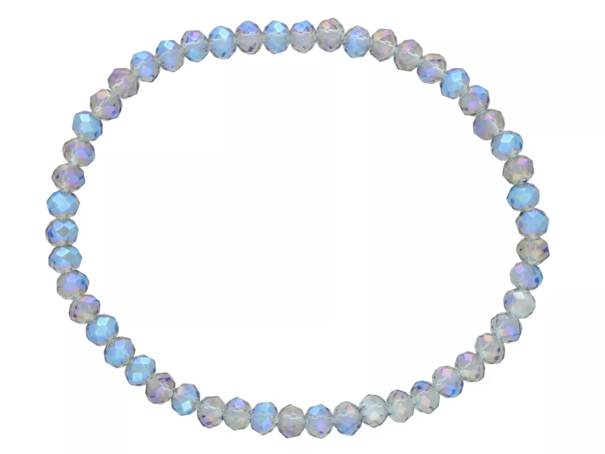 R4F84 BRANSOLETKA KRYSZTAŁKI 4,5 mm NA GUMCE