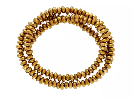 K7F29 HEMATYT OPONKI FASETOWANE 4 mm - 1 SZNUR