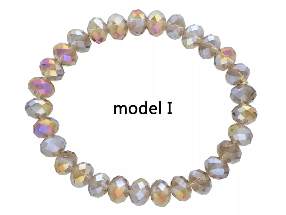 R1S88 BRANSOLETKA KRYSZTAŁKI NA GUMCE 8 mm