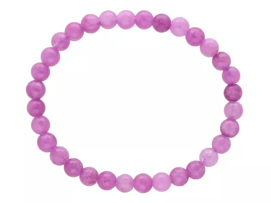 R4S27 BRANSOLETKA JADEIT LILIOWY KULE 6,5 mm