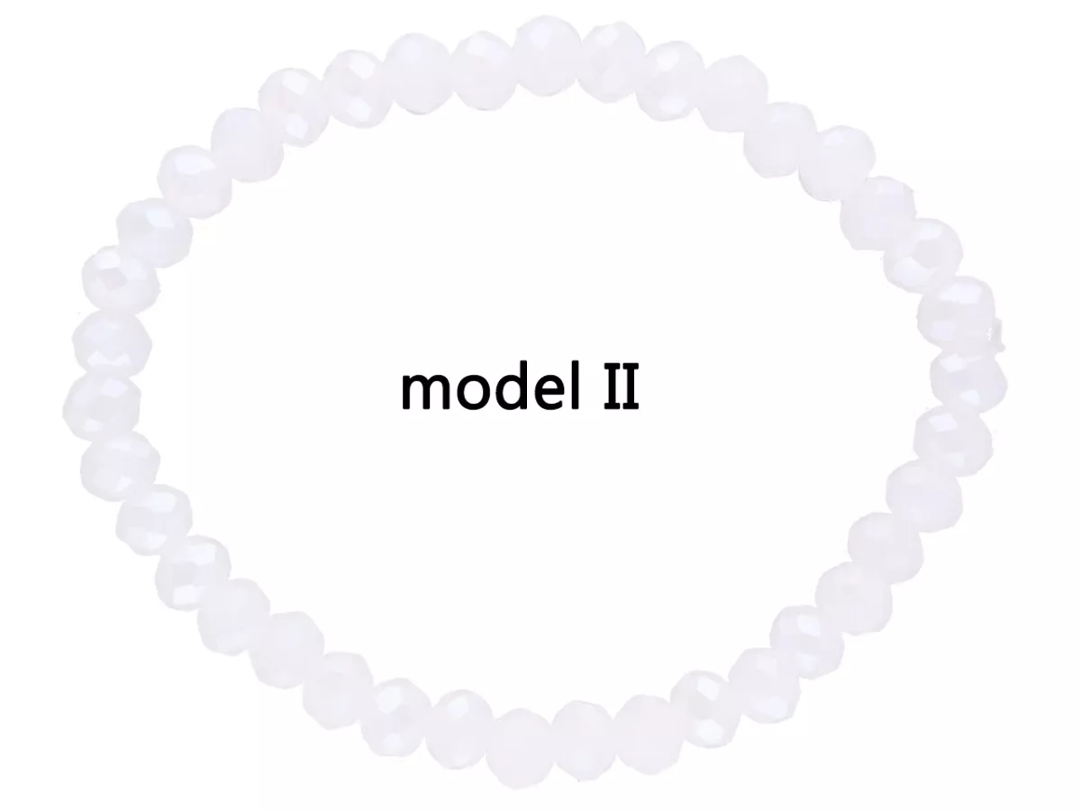 R1O98 BRANSOLETKA KRYSZTAŁKI 6 mm NA GUMCE