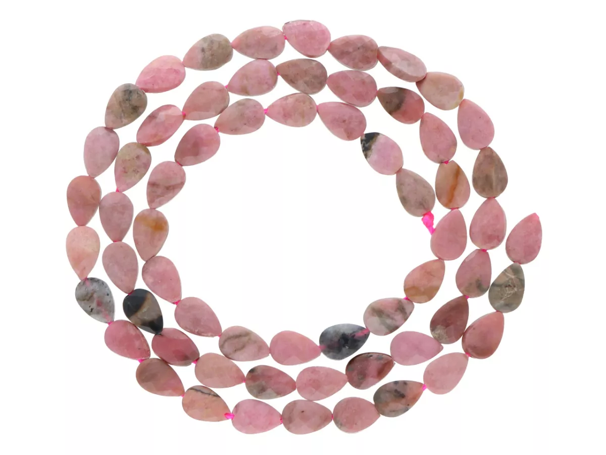 K7P88 RODOCHROZYT ŁEZKA FASETOWANA 4/6 mm - 1 SZNUR