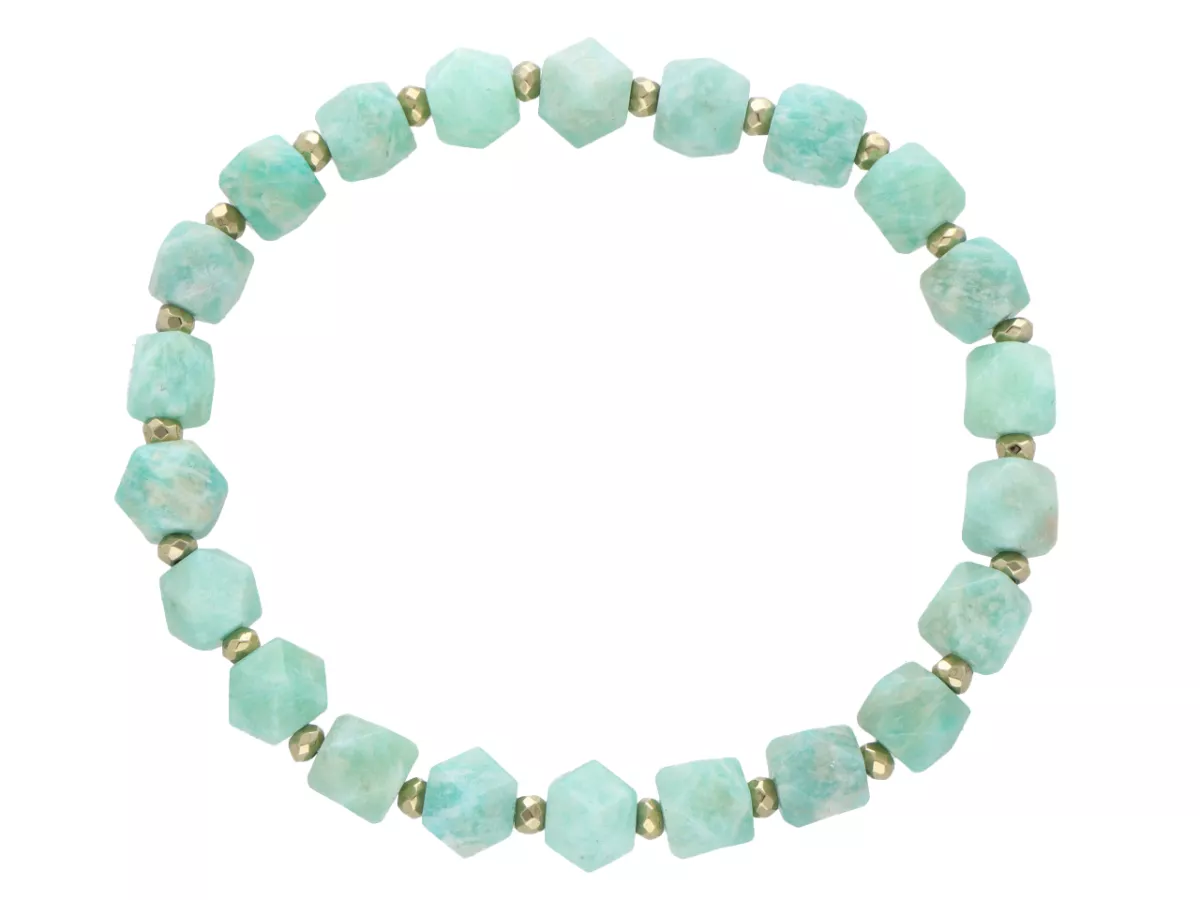 R5C24 BRANSOLETKA AMAZONIT I HEMATYT