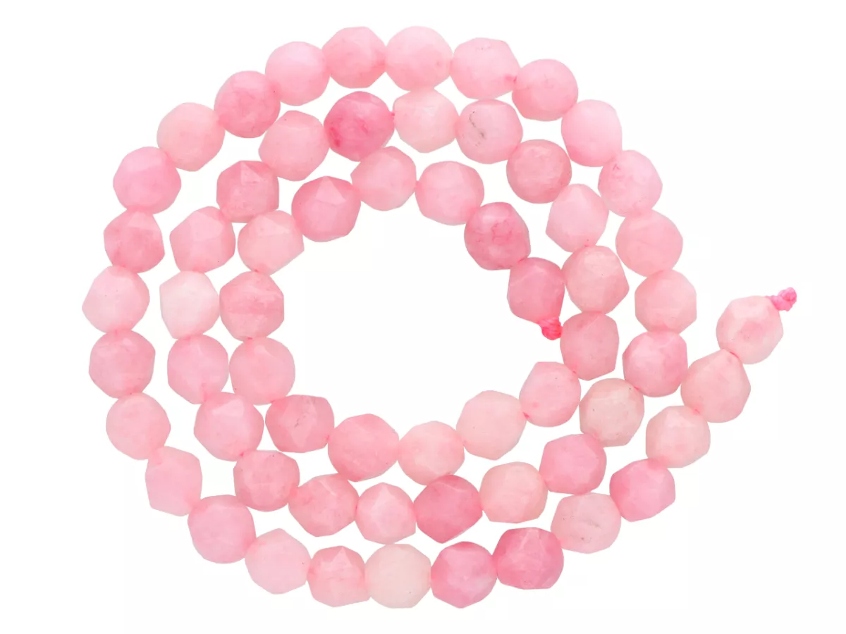 K7M89 JADEIT DIAMENTOWY KULE FASETOWANE 6 mm - 1 SZNUR