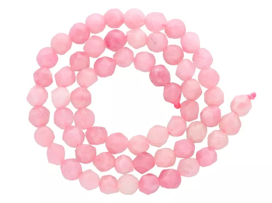 K7M89 JADEIT DIAMENTOWY KULE FASETOWANE 6 mm - 1 SZNUR