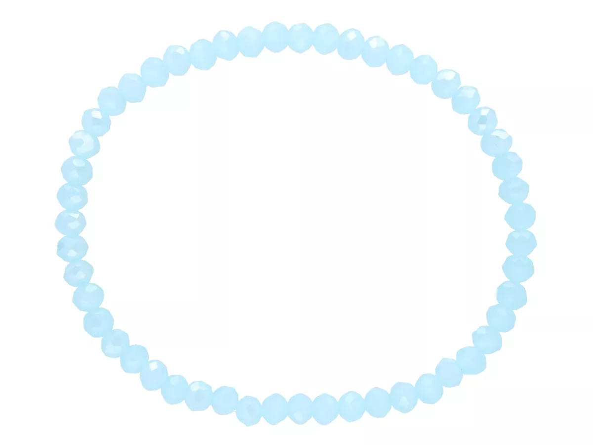 R2I94 BRANSOLETKA KRYSZTAŁKI 4 mm NA GUMCE