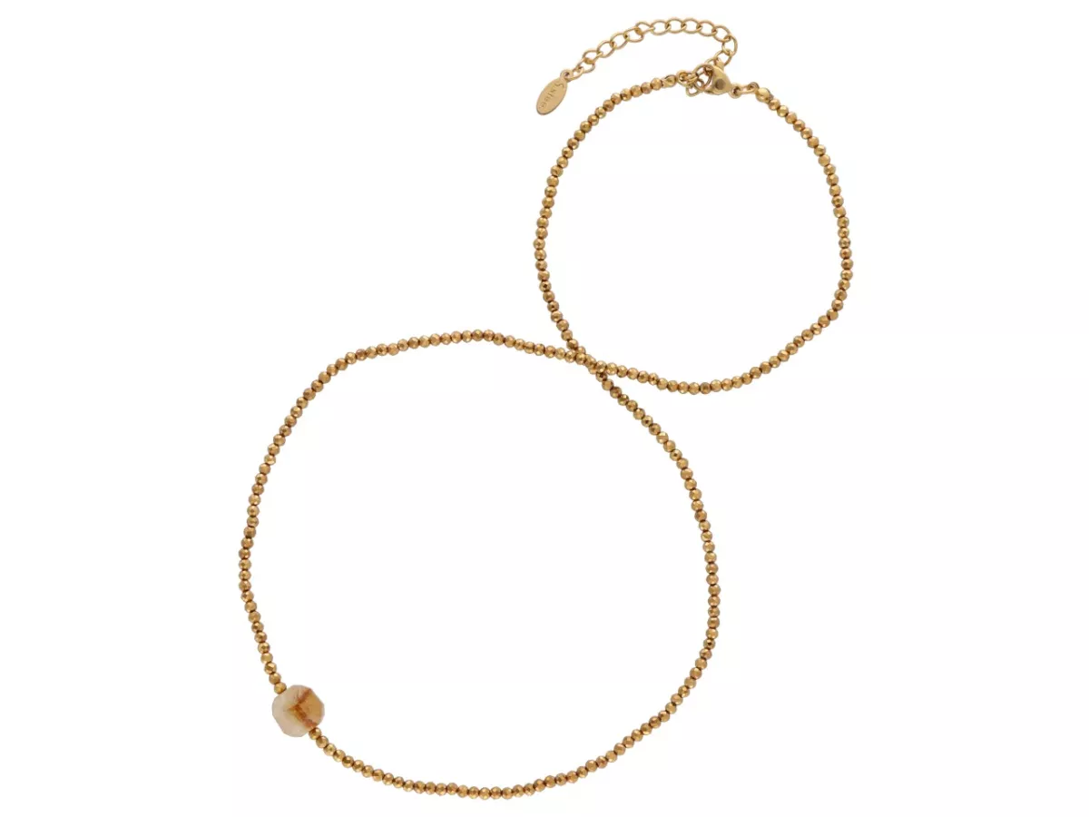 N3P47 NASZYJNIK CYTRYN I HEMATYT MIODOWY