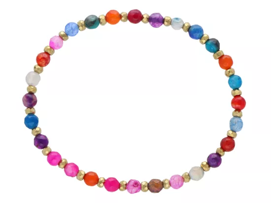 R5D10 BRANSOLETKA AGAT I HEMATYT