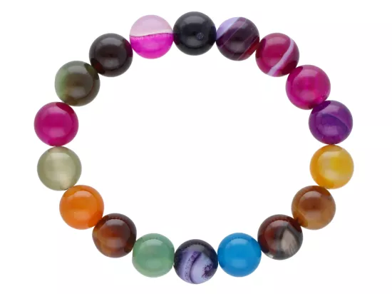 R1T85 BRANSOLETKA AGAT MIX KULE 10,5 mm