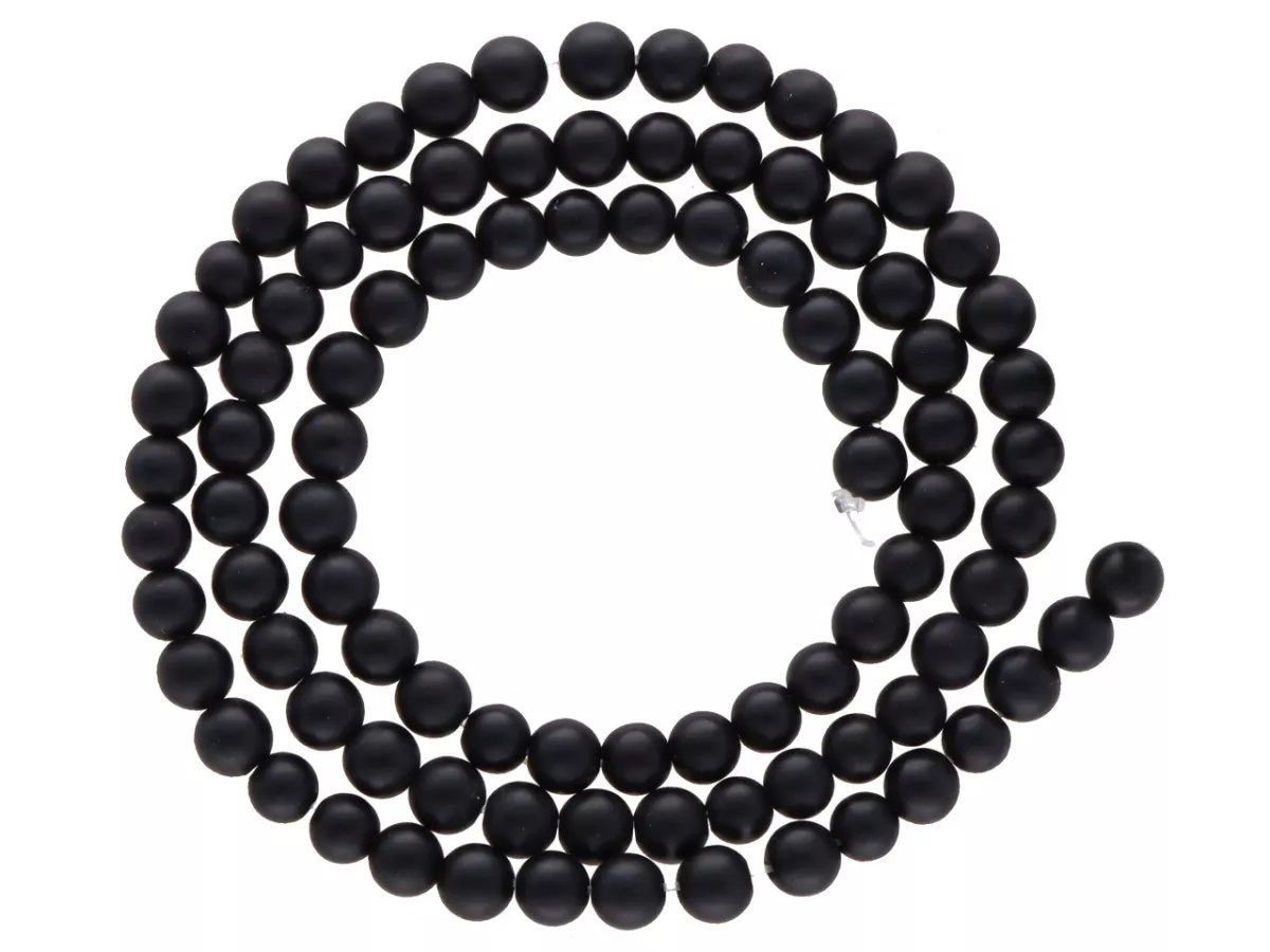 K6N66 ONYKS LUX PÓŁMATOWY KULE 4,5 mm - 1 SZNUR