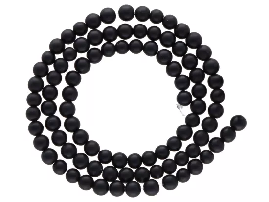 K6N66 ONYKS LUX PÓŁMATOWY KULE 4,5 mm - 1 SZNUR