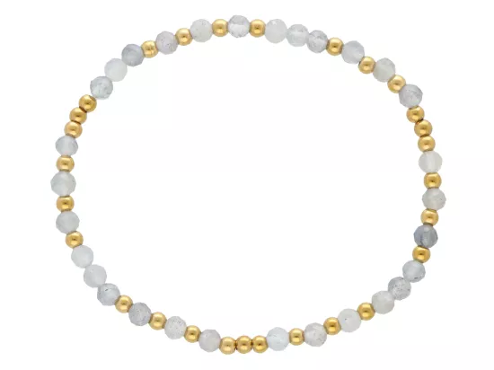 R5E32 BRANSOLETKA LABRADORYT I STAL CHIRURGICZNA