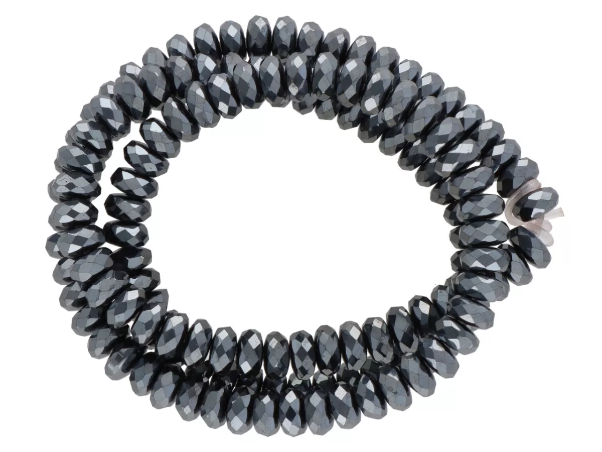 K6B02 HEMATYT TALERZYKI FASETOWANE 6 mm 1 SZNUR