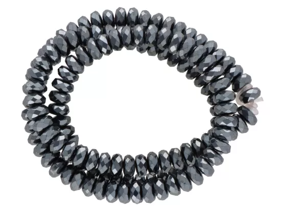 K6B02 HEMATYT TALERZYKI FASETOWANE 6 mm 1 SZNUR