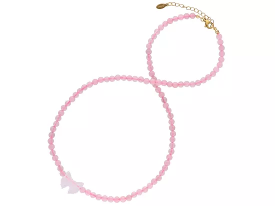 N3P63 NASZYJNIK KWARC RÓŻOWY