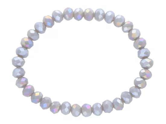 R4D12 BRANSOLETKA KRYSZTAŁKI 6 mm NA GUMCE